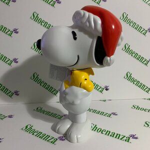 Peanuts Standing Snoopy Holding Woodstock Christmas Blow Mold Light Up 14"